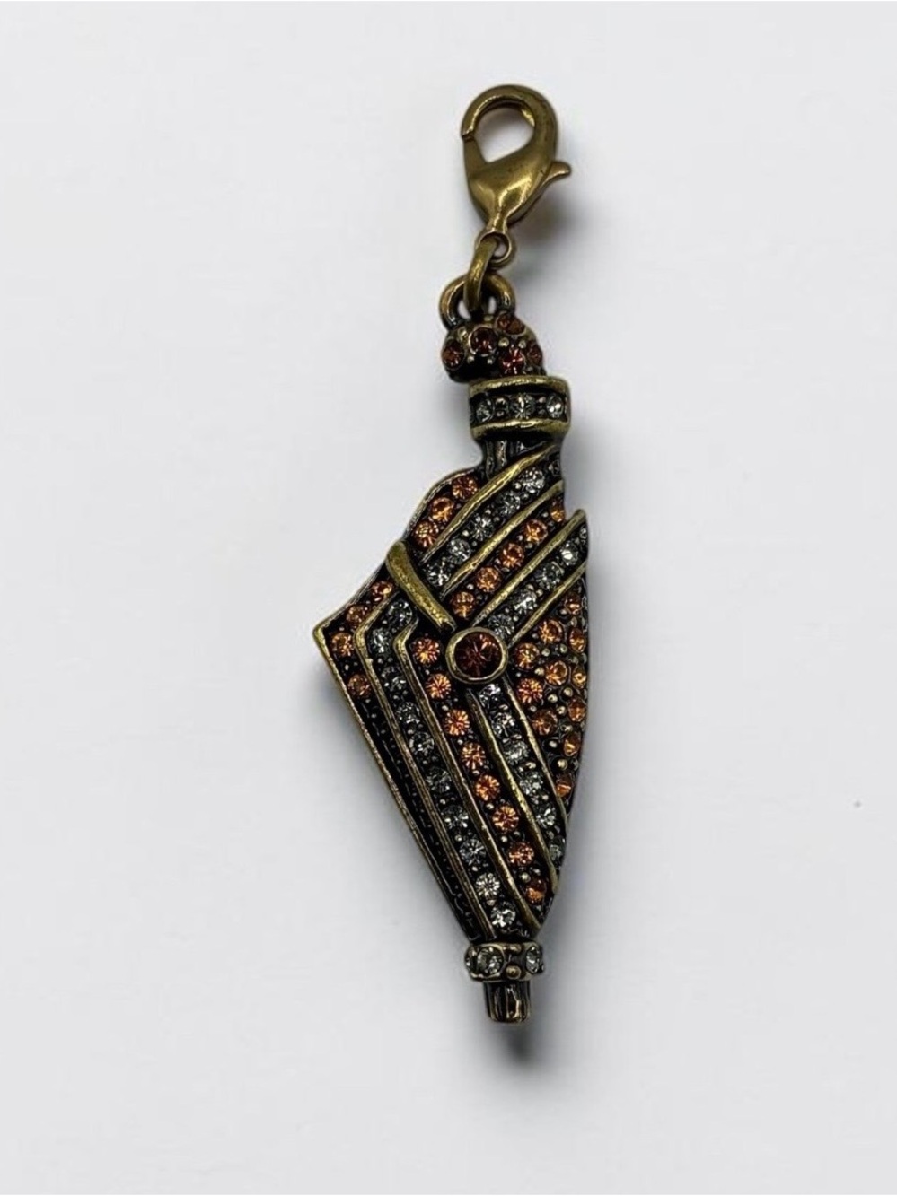 Heidi Daus Gold-Tone Crystal Accent Umbrella Charm